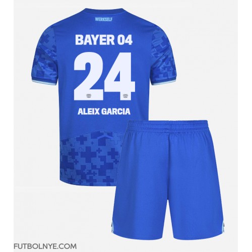 Camiseta Bayer Leverkusen Aleix Garcia #24 Tercera Equipación para niños 2025-26 manga corta (+ pantalones cortos)